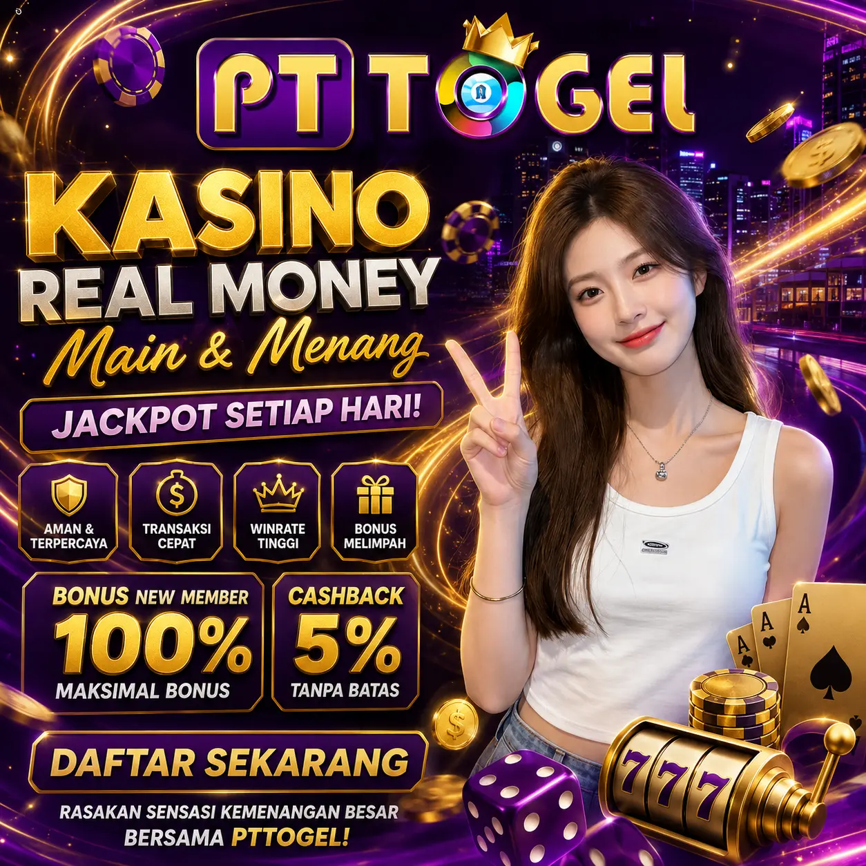 PTTOGEL: Platform Online Kasino Real Money Terpercaya dengan Dukungan Lisensi Internasional
